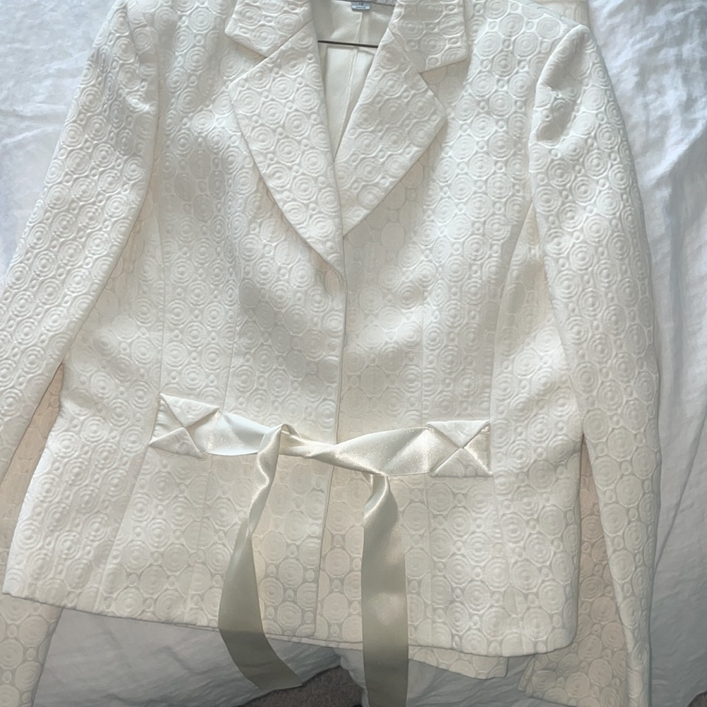 White Tahari Suit